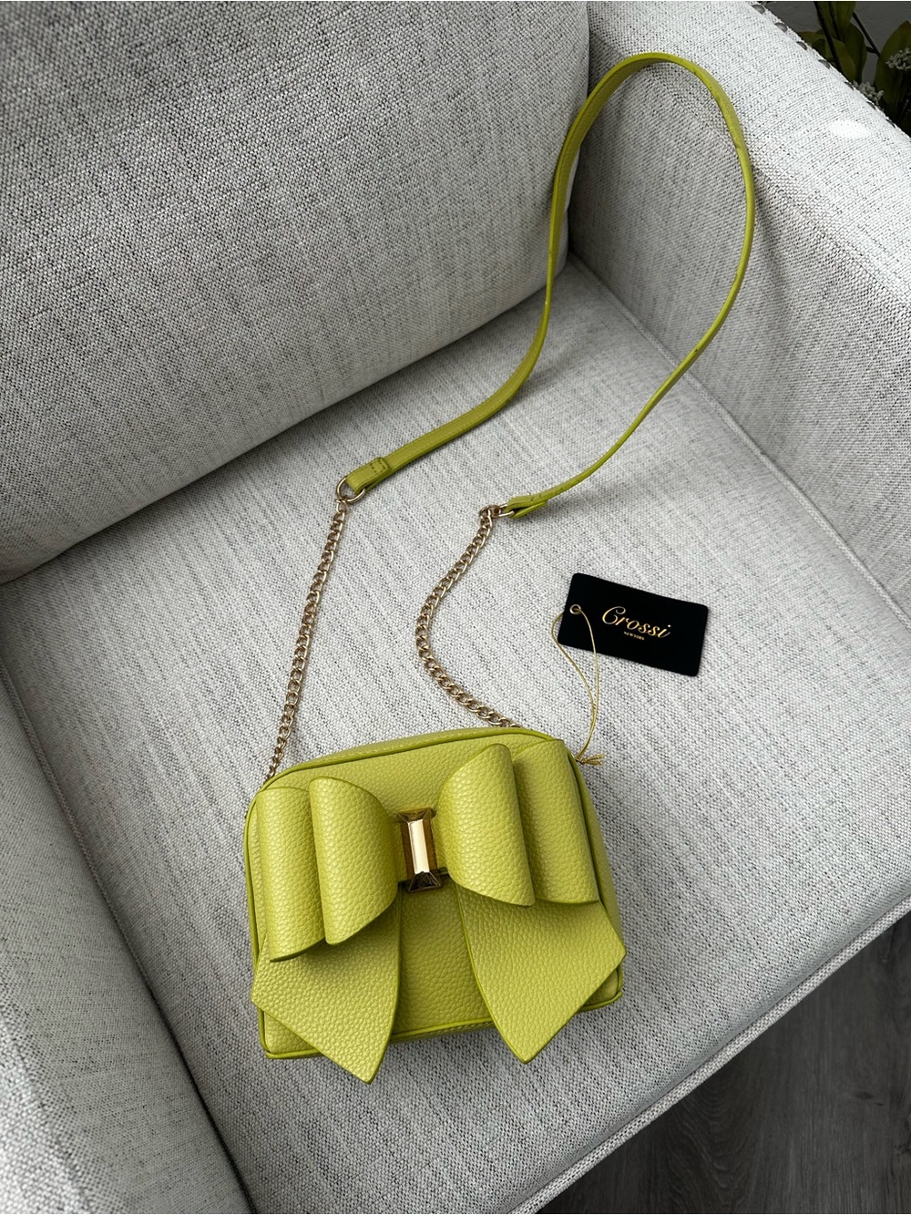 Lime Bow Crossbody Bag